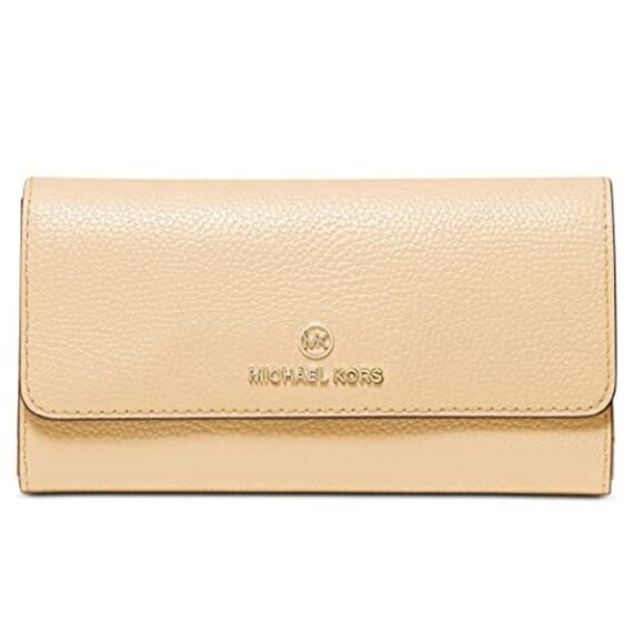 Michael Kors Jet Set Charm Large Trifold Wallet - Buttermilk